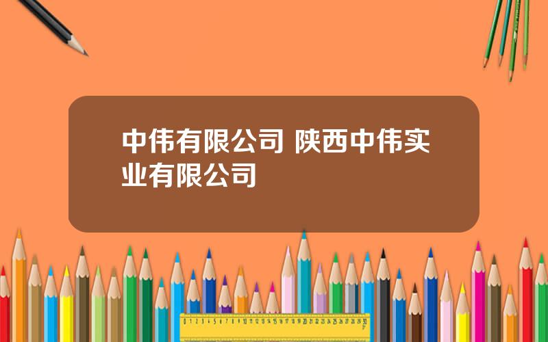 中伟有限公司 陕西中伟实业有限公司